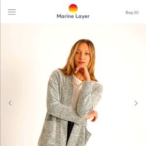 Marine Layer Birdseye Cardigan (XS)
